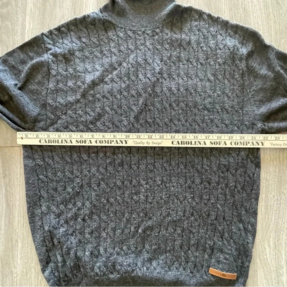 Joseph Abboud Gray Wool Blend Turtleneck Men’s. Sweater with elbow pads XL - Picture 11 of 13
